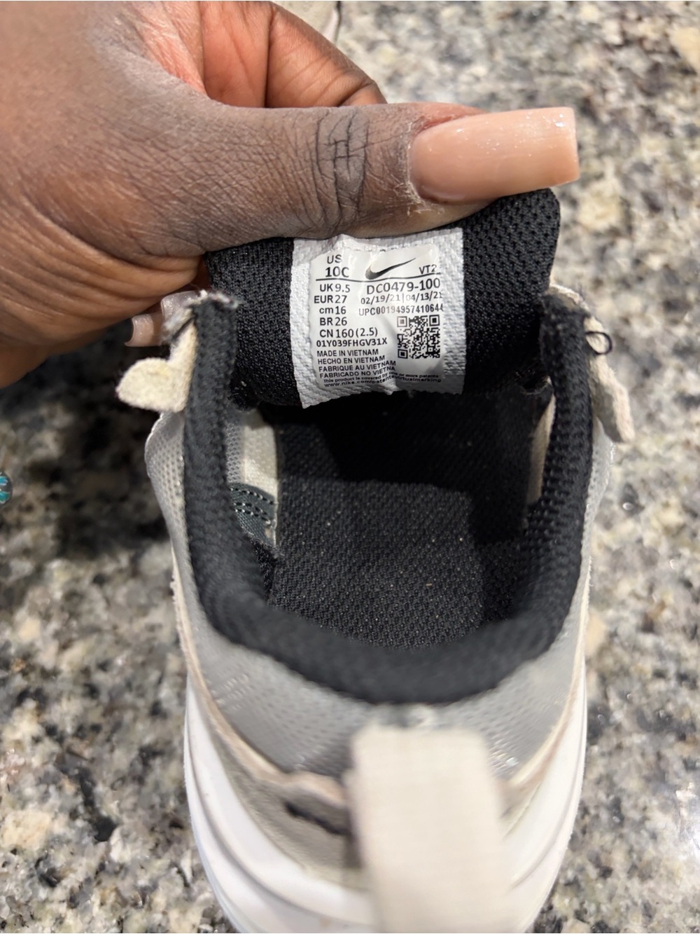 Nike Kids Gray and White Sneakers - Picture 2 of 11